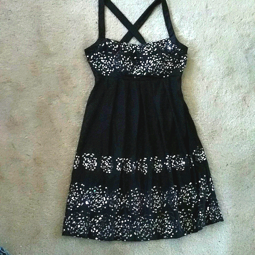 Black Party Dress With Beautiful Sequin Work, 10